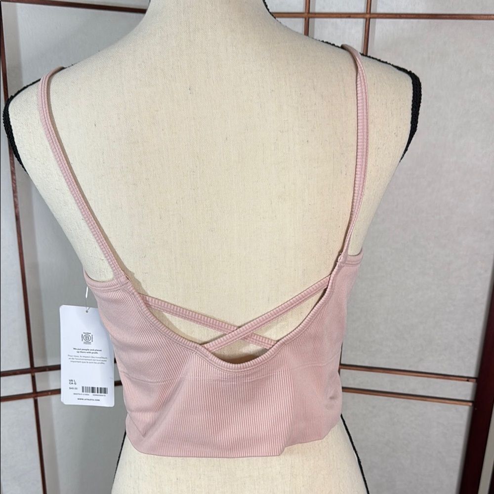 Athleta Pink Ribbed Camisole Tank - Picture 3 of 6
